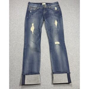 Hudson Jeans Womens Size 25 (29x28) Ginny Crop Straight Cuffed Lowrise Denim